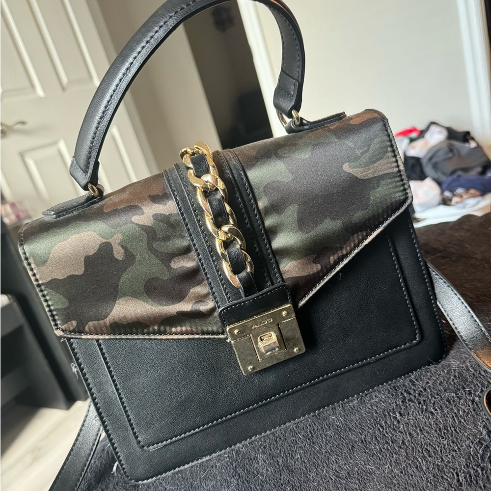Aldo Green Camo & Black Bag
